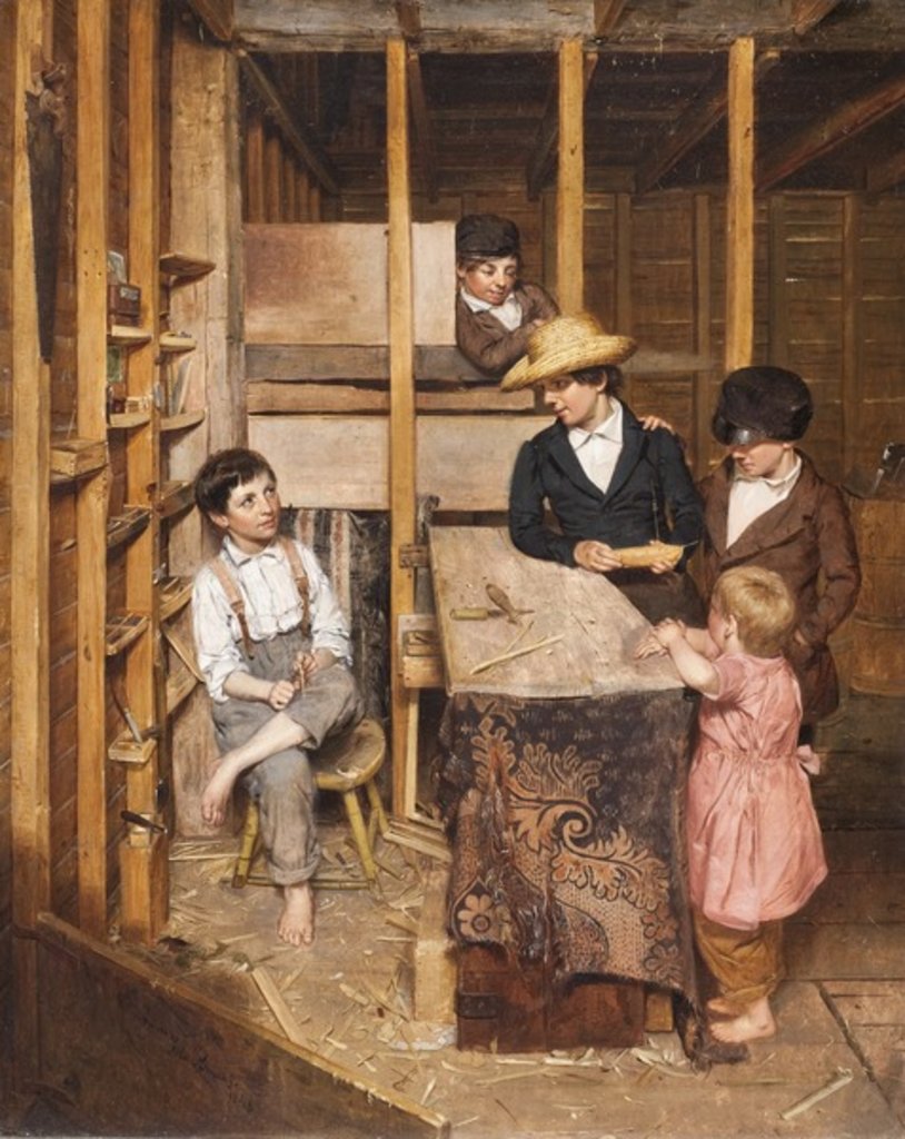 Detail of The Young Mechanic, 1848 by Allen Smith