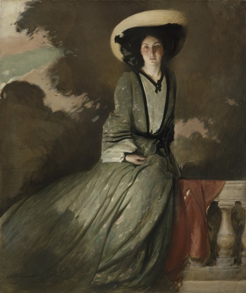 Detail of Portrait of Mrs. John White Alexander, 1902 by John White Alexander