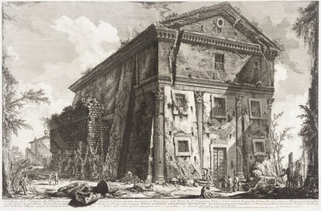 Detail of View of the Temple of Bacchus, 1760-78 by Giovanni Battista Piranesi
