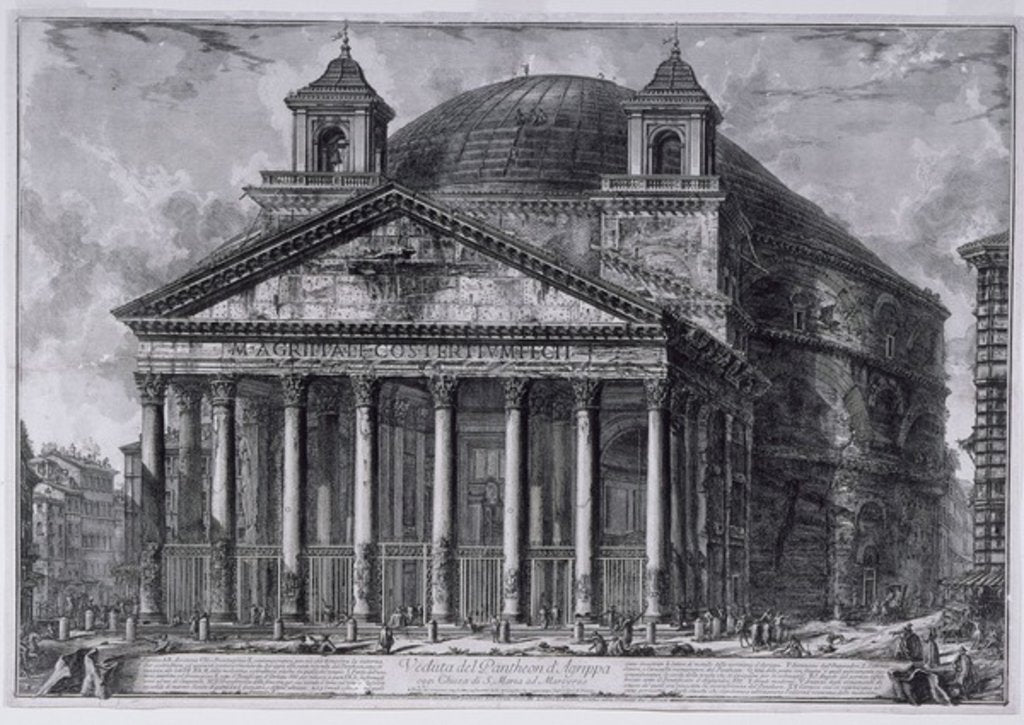 Detail of View of the Pantheon of Agrippa, c.1761 by Giovanni Battista Piranesi