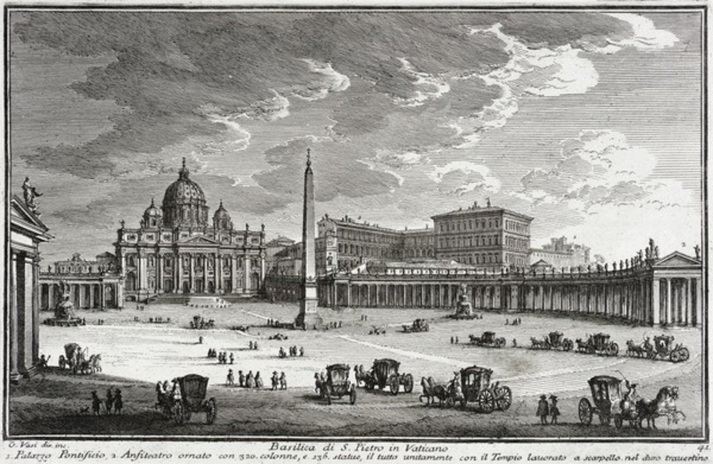 Detail of Basilica of Saint Peter's, Vatican, c.1753 by Giuseppe Vasi