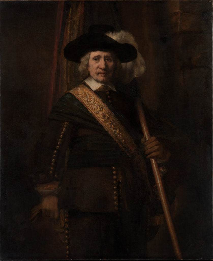 Detail of The Standard Bearer, Floris Soop, 1654 by Rembrandt Harmensz. van Rijn