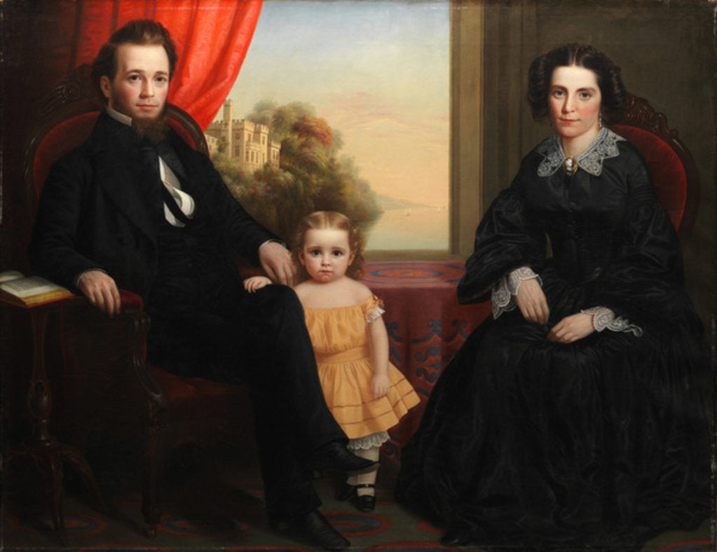 Detail of A Family Group Portrait, c.1850 by American School