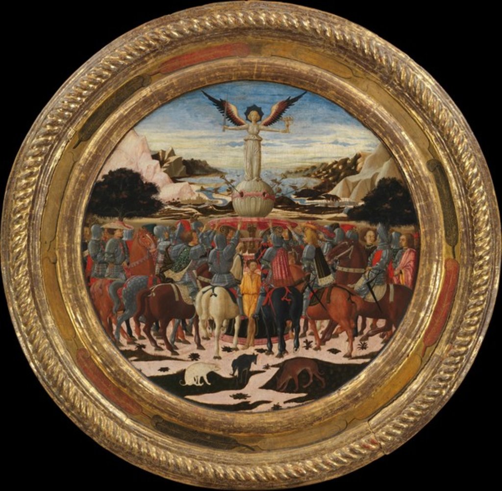 Detail of Triumph of Fame, a birth salver of Lorenzo the Magnificent, c.1449 by Giovanni di Ser Giovanni Scheggia