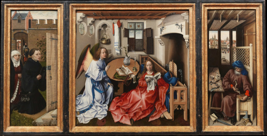 Detail of Annunciation Triptych, c.1427-32 by (1375/8-1444) Master of Flemalle