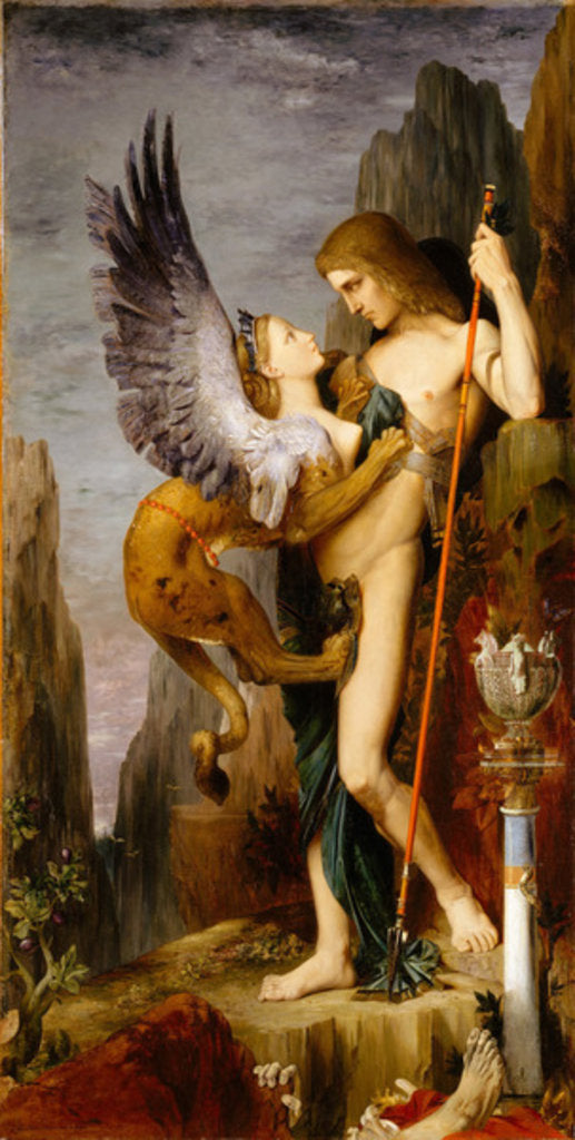 Detail of Oedipus and the Sphinx, 1864 by Gustave Moreau