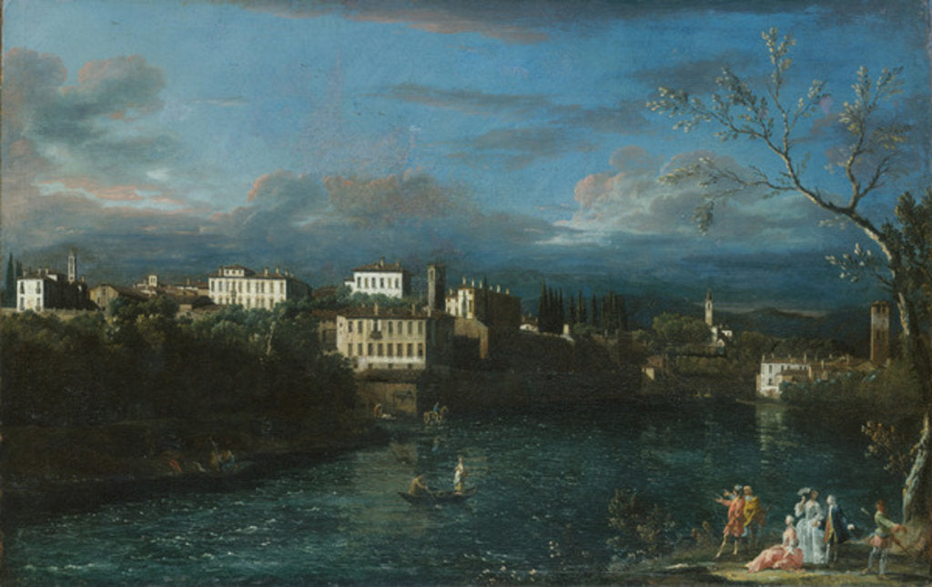 Detail of Vaprio d'Adda, 1744 by Bernardo Bellotto