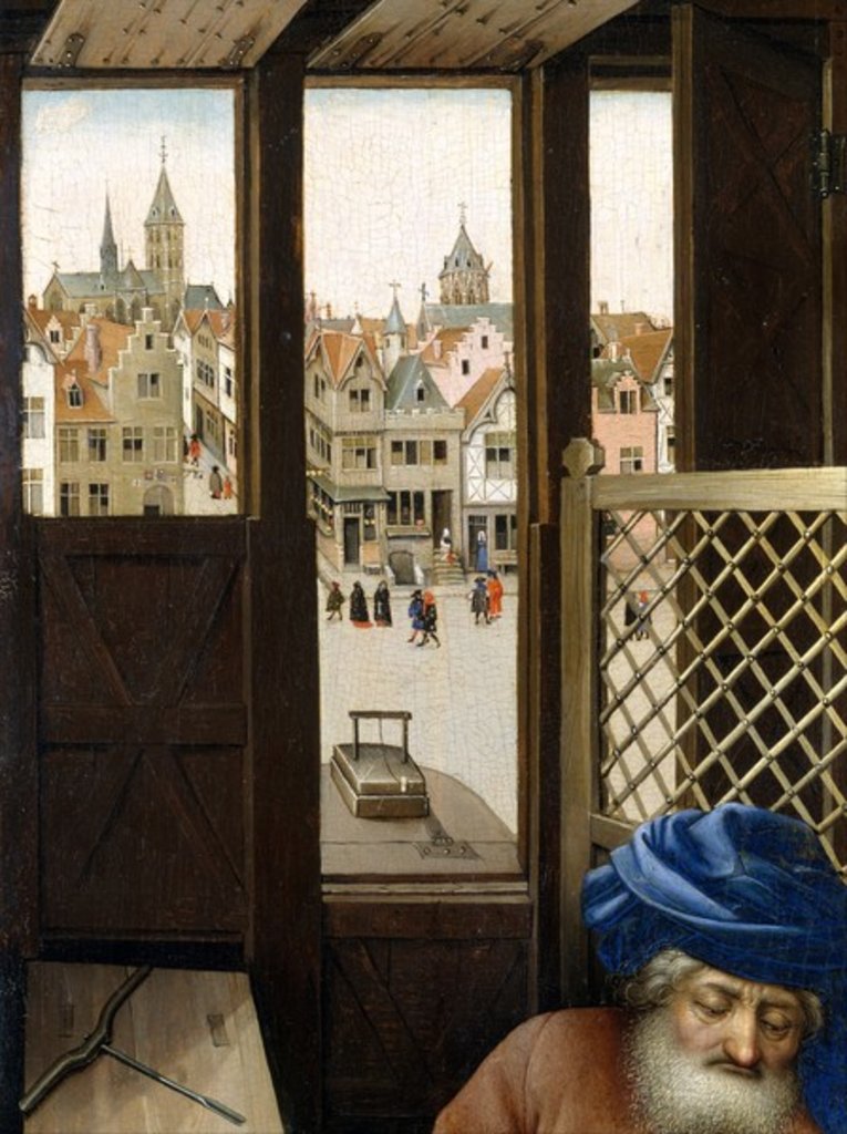 Detail of Annunciation Triptych, c.1427-32 by Master of Flemalle