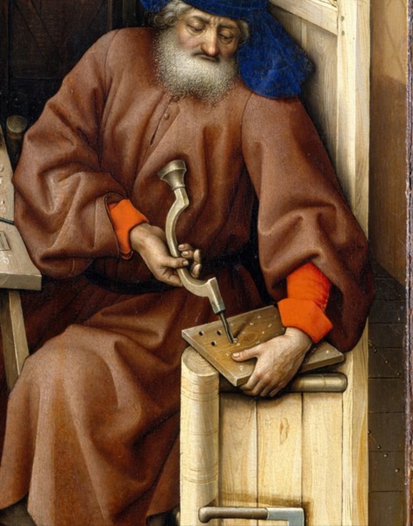 Detail of Annunciation Triptych, c.1427-32 by (1375/8-1444) Master of Flemalle