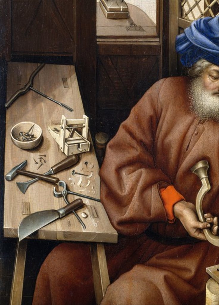 Detail of Annunciation Triptych, c.1427-32 by Master of Flemalle