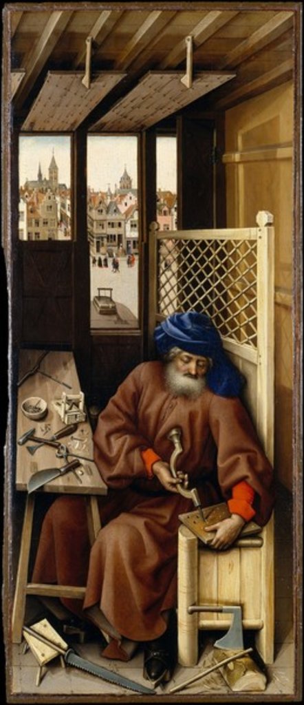 Detail of Annunciation Triptych, c.1427-32 by Master of Flemalle