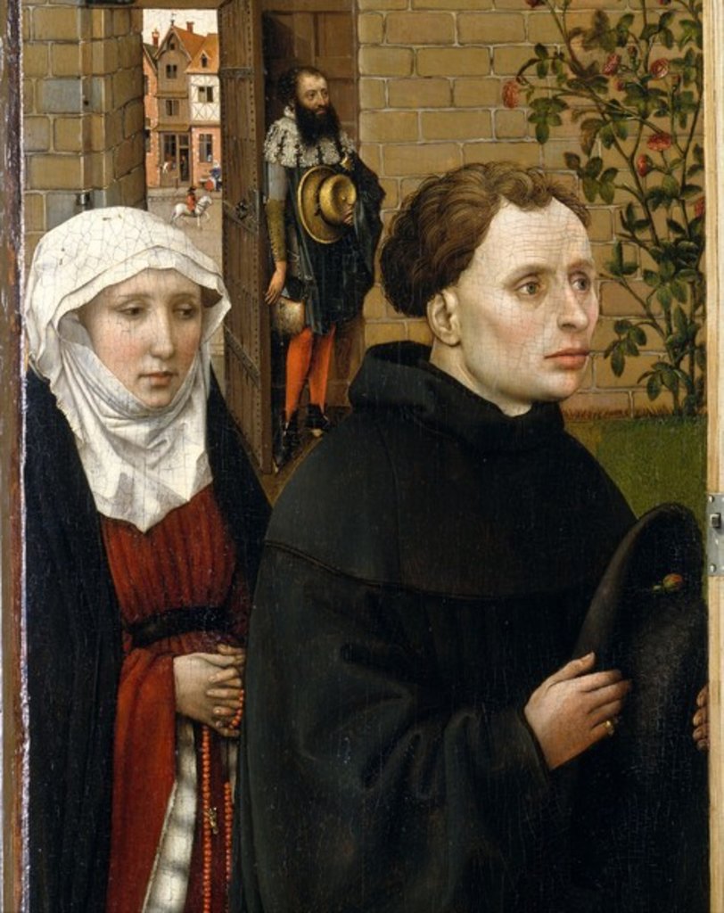 Detail of Annunciation Triptych, c.1427-32 by Master of Flemalle