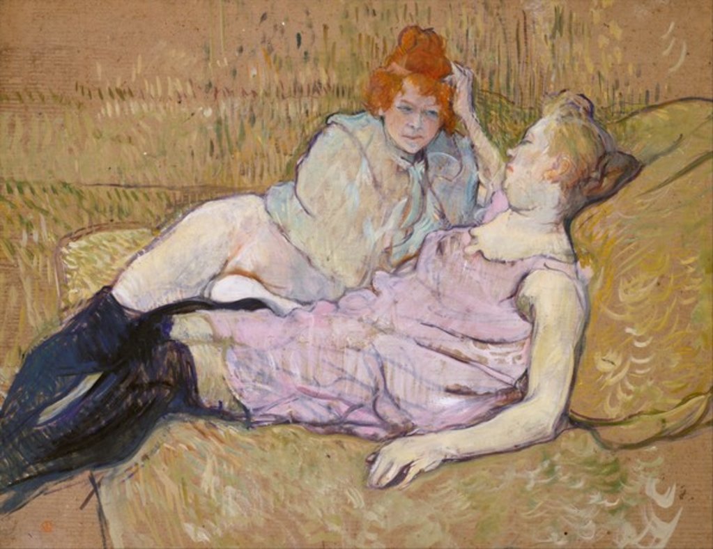 Detail of The Sofa, c.1894-96 by Henri de Toulouse-Lautrec
