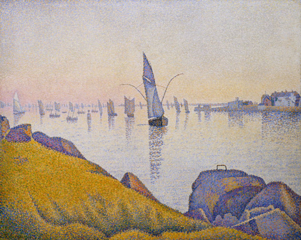 Detail of Evening Calm, Concarneau, Opus 220, 1891 by Paul Signac