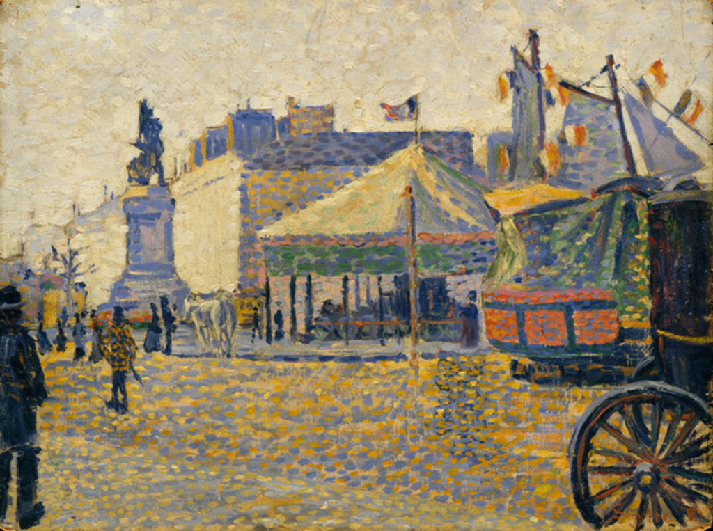Detail of Place de Clichy, 1887 by Paul Signac