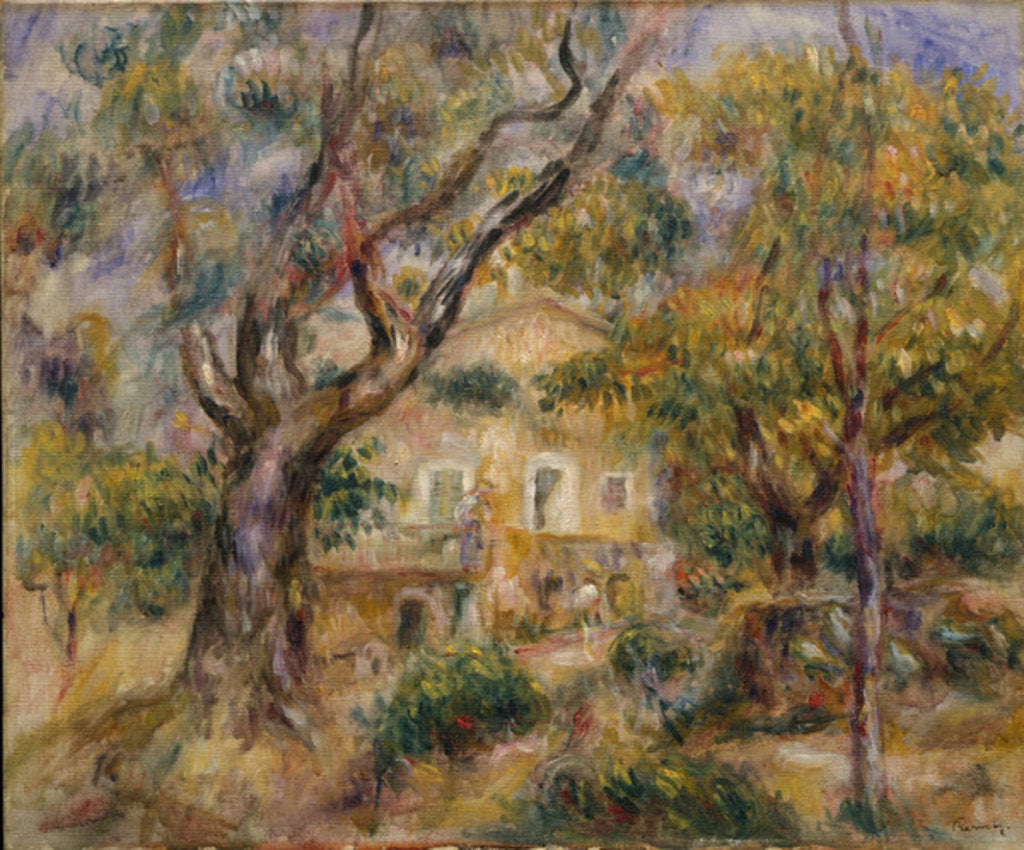 Detail of The Farm at Les Collettes, Cagnes, 1908-14 by Pierre Auguste Renoir