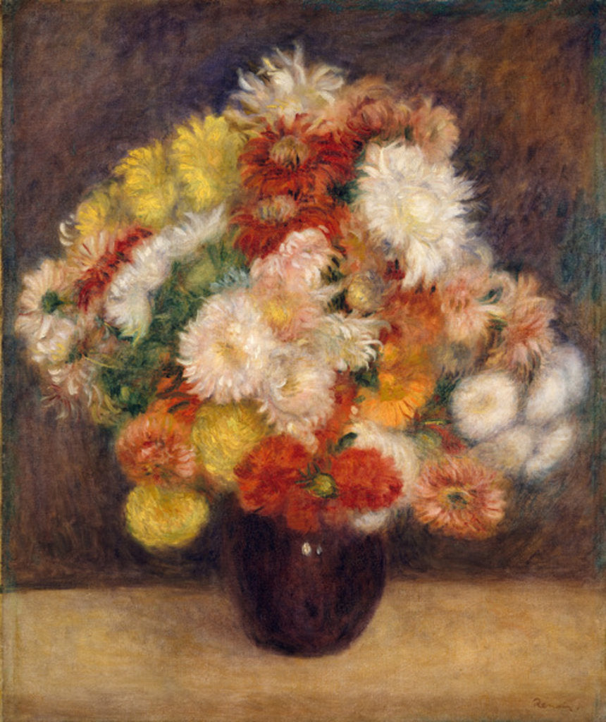 Detail of Bouquet of Chrysanthemums, 1881 by Pierre Auguste Renoir