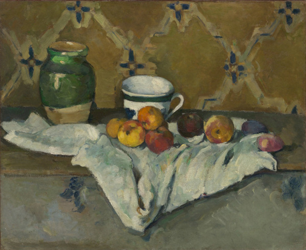 Detail of Still Life with Jar, Cup, and Apples, c.1877 by Paul Cezanne