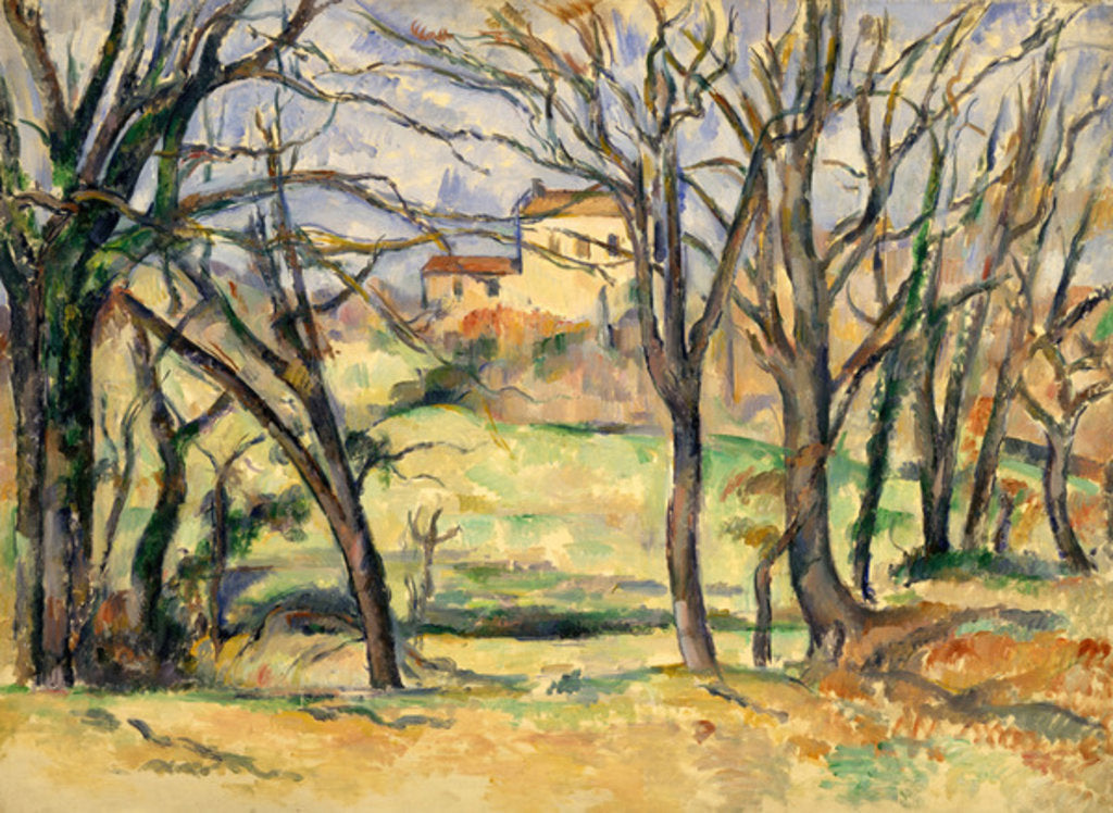 Detail of Trees and Houses Near the Jas de Bouffan, 1885-86 by Paul Cezanne