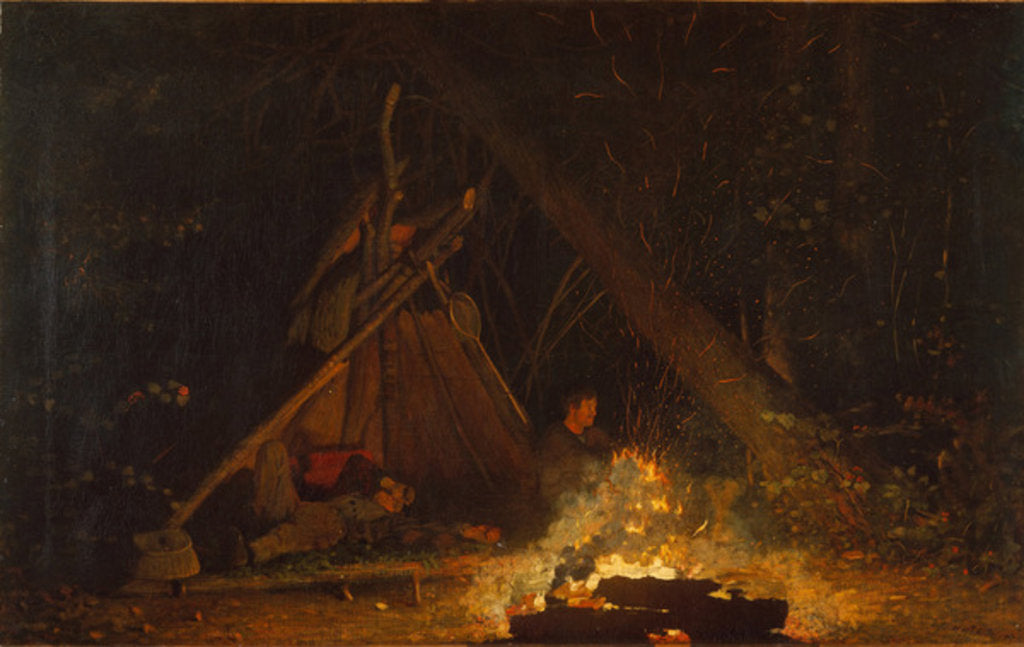 Detail of Camp Fire, 1880 by Winslow Homer