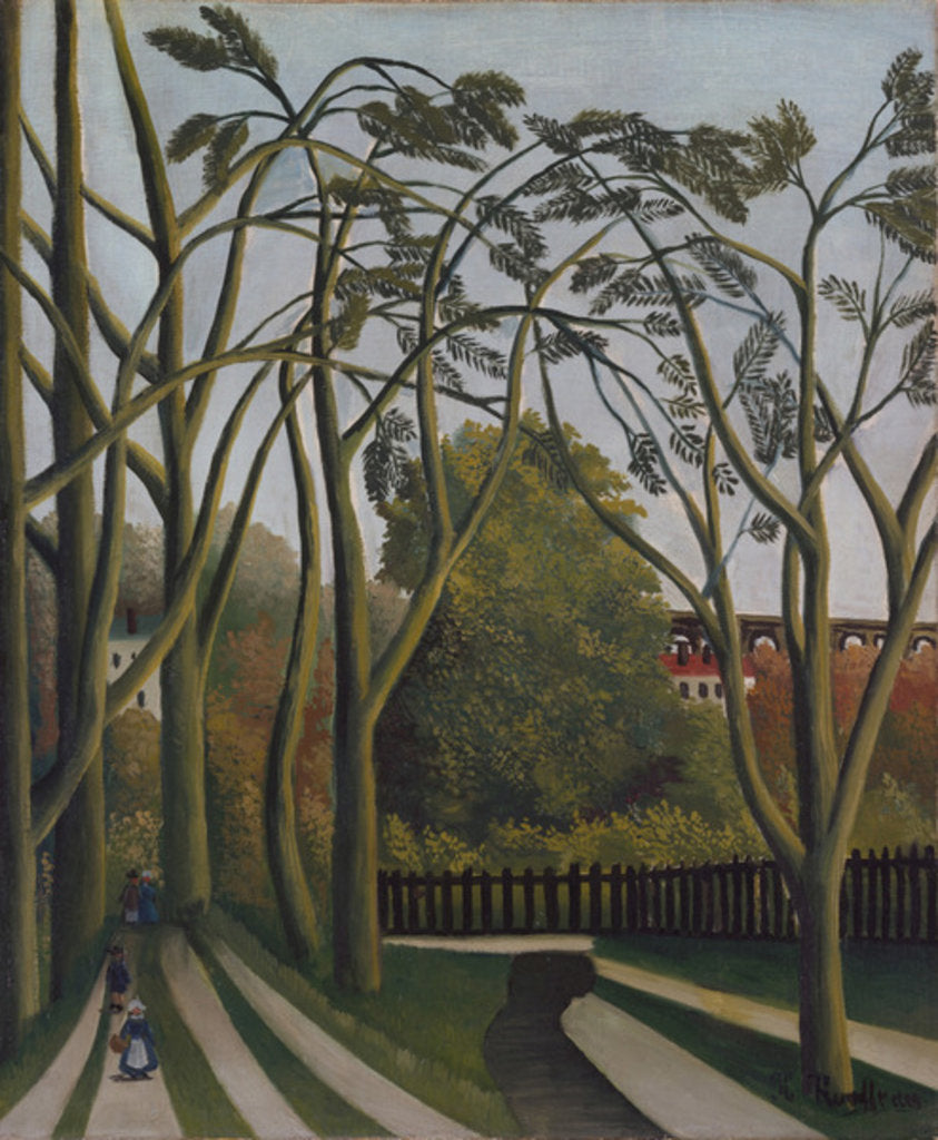 Detail of The Banks of the Bièvre near Bicêtre, c.1908–09 by Henri J.F. (1844-1910) Rousseau