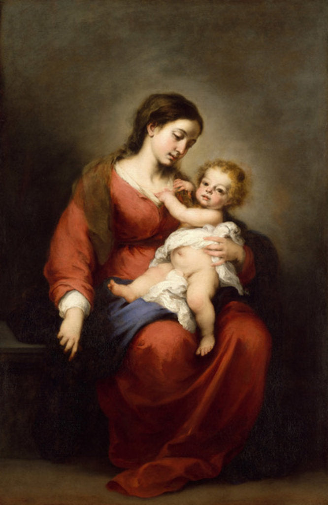 Detail of Virgin and Child, c.1670-72 by Bartolome Esteban Murillo