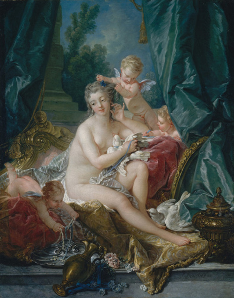 Detail of The Toilette of Venus, 1751 by Francois Boucher