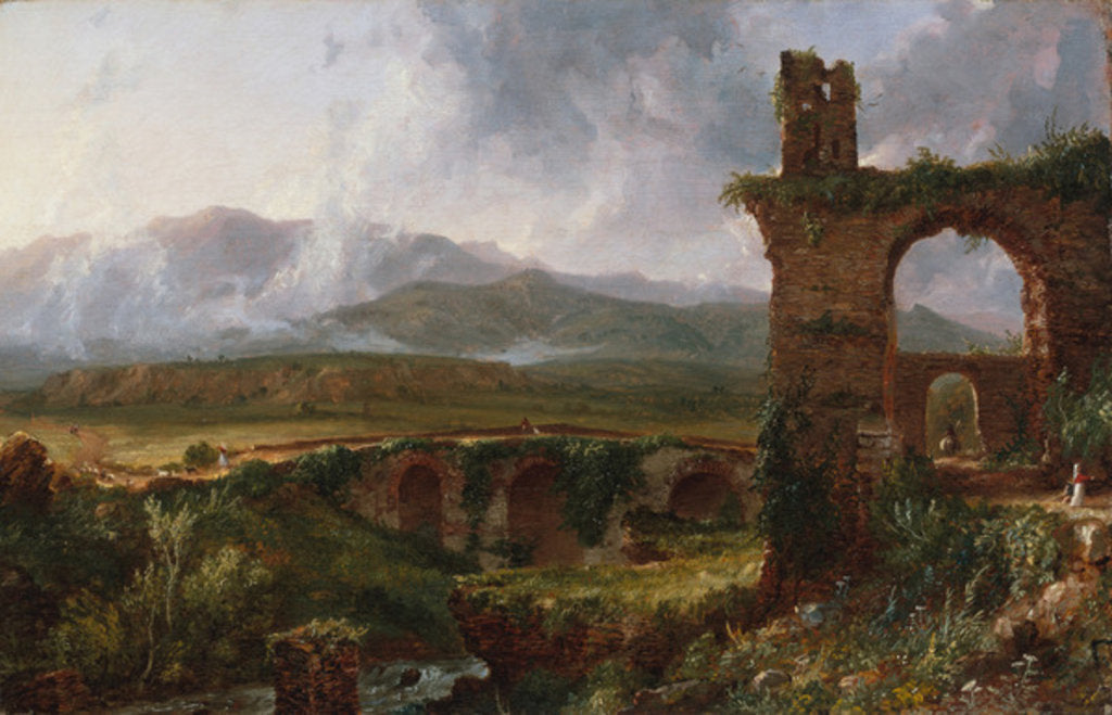 Detail of A View near Tivoli, 1832 by Thomas Cole