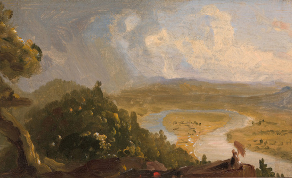 Detail of Sketch for View from Mount Holyoke, Northampton, Massachusetts, after a Thunderstorm, 1836 by Thomas Cole