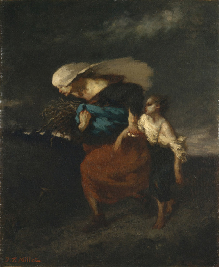 Detail of Retreat from the Storm, c.1846 by Jean-Francois Millet