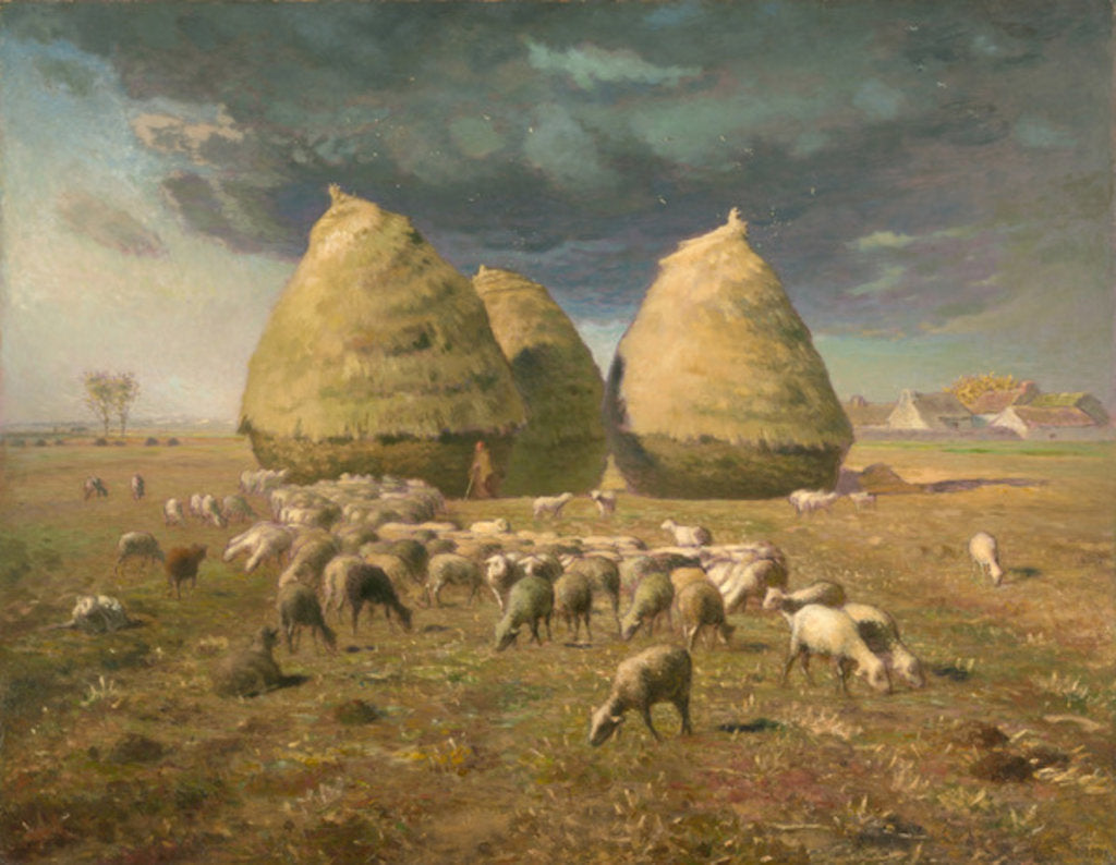 Detail of Haystacks: Autumn, c.1874 by Jean-Francois Millet