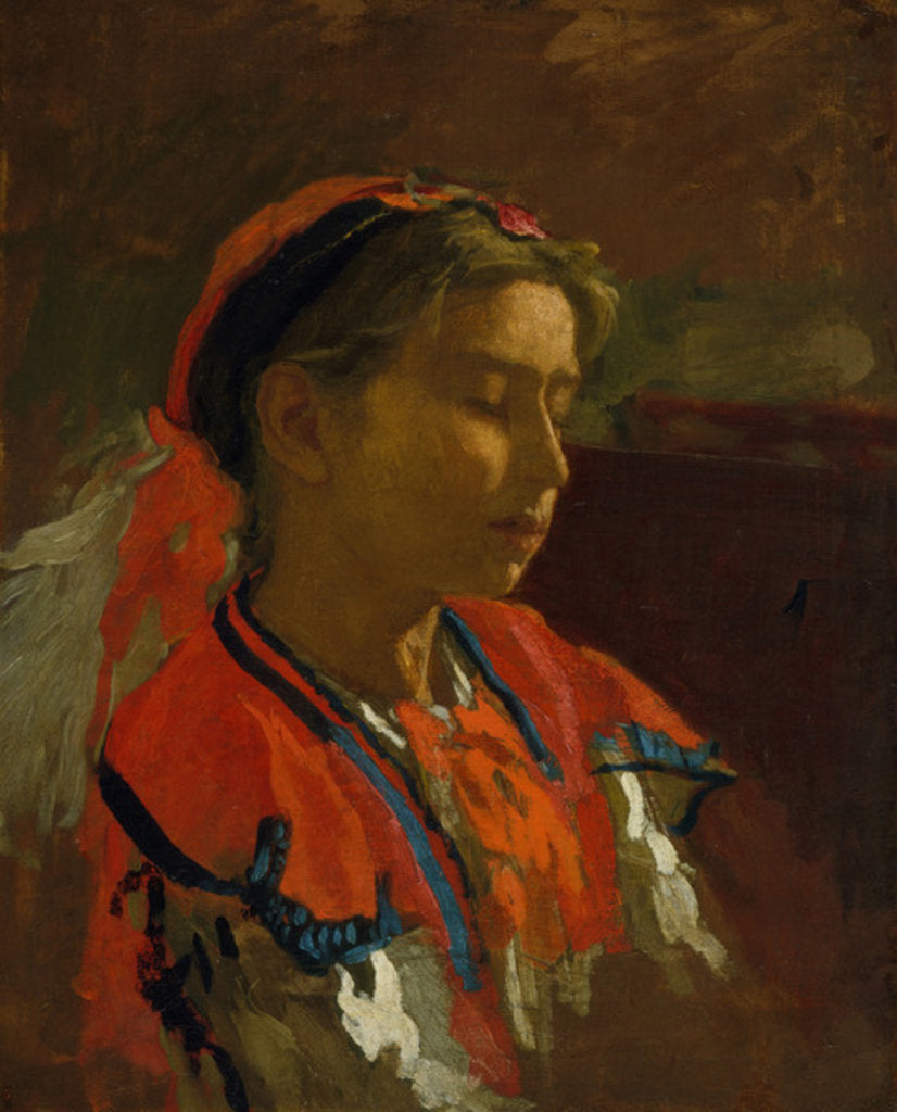 Detail of Carmelita Requena, 1869 by Thomas Cowperthwait Eakins