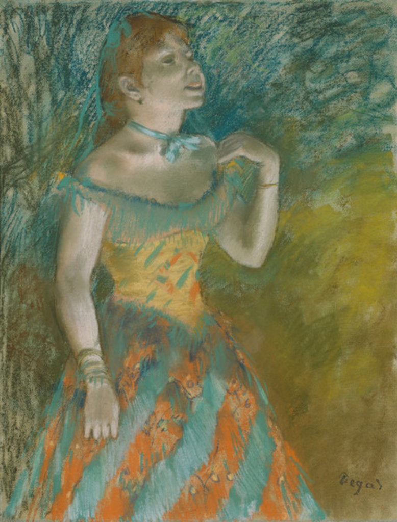 Detail of The Singer in Green, c.1884 by Edgar Degas