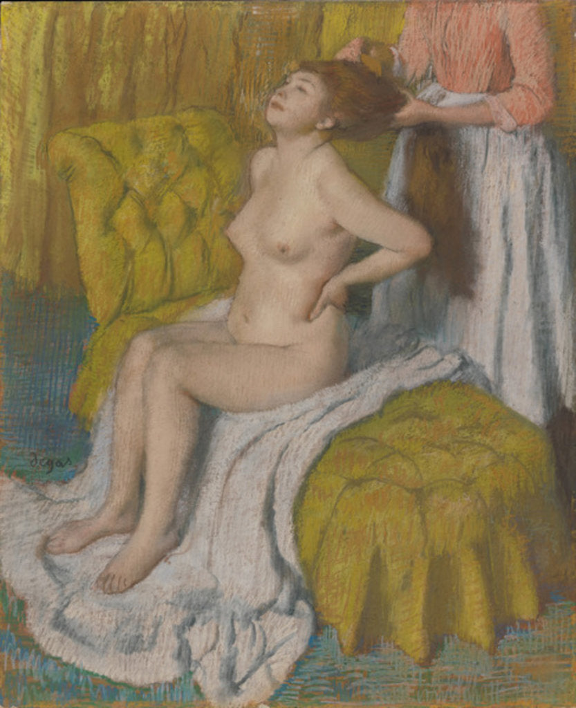 Detail of Woman Having Her Hair Combed, c.1886-88 by Edgar Degas