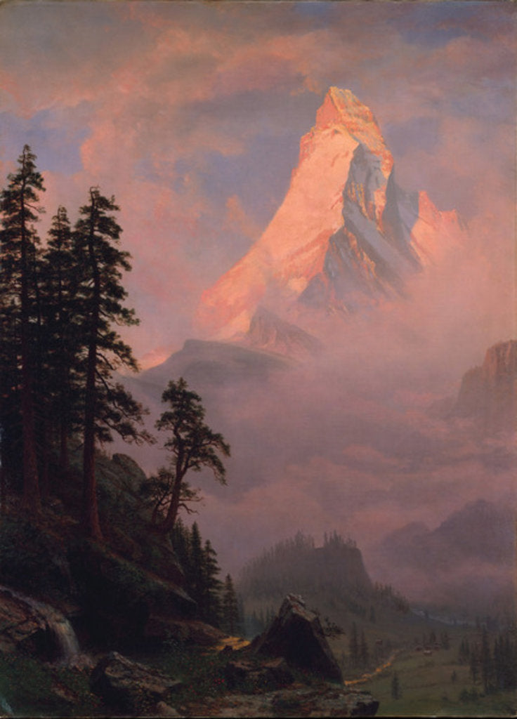 Detail of Sunrise on the Matterhorn, after 1875 by Albert Bierstadt