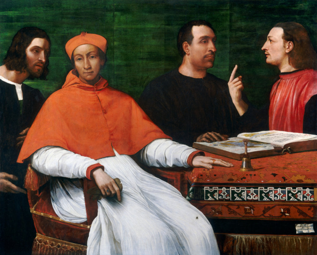 Detail of Cardinal Bandinello Sauli, His Secretary, and Two Geographers, 1516 by Sebastiano del (c.1485-1547) Piombo