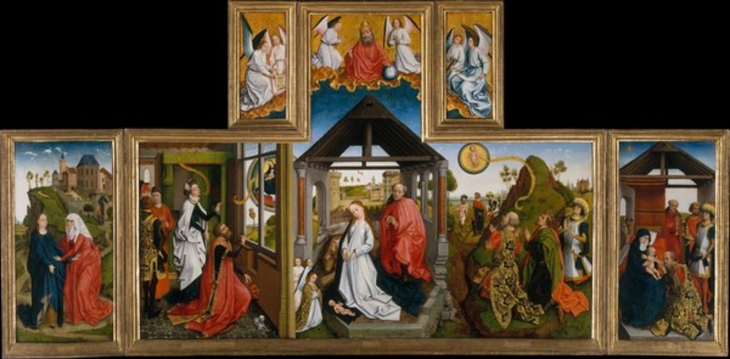 Detail of The Nativity, mid 15th century by Rogier van der Weyden