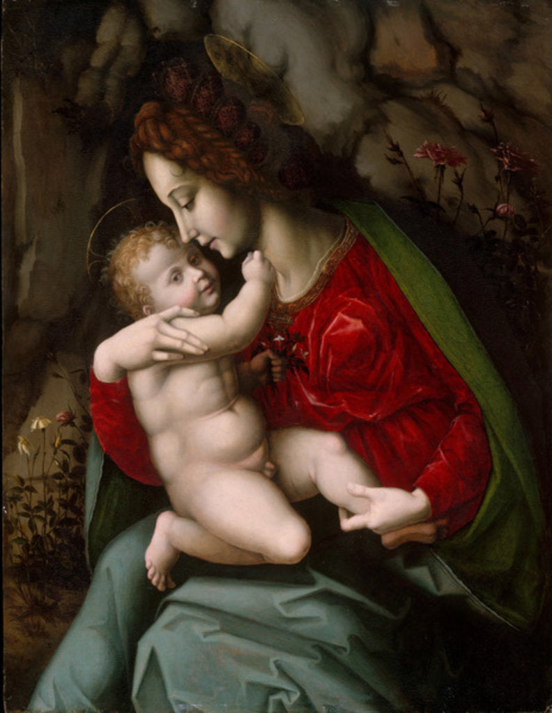 Detail of Madonna and Child, c.1520 by Francesco Ubertini Verdi Bachiacca