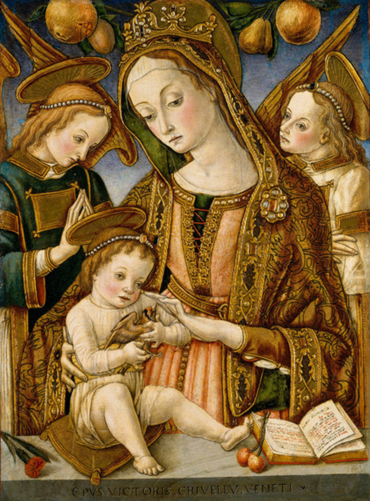 Detail of Madonna and Child with Two Angels, c.1481-82 by Vittorio Crivelli