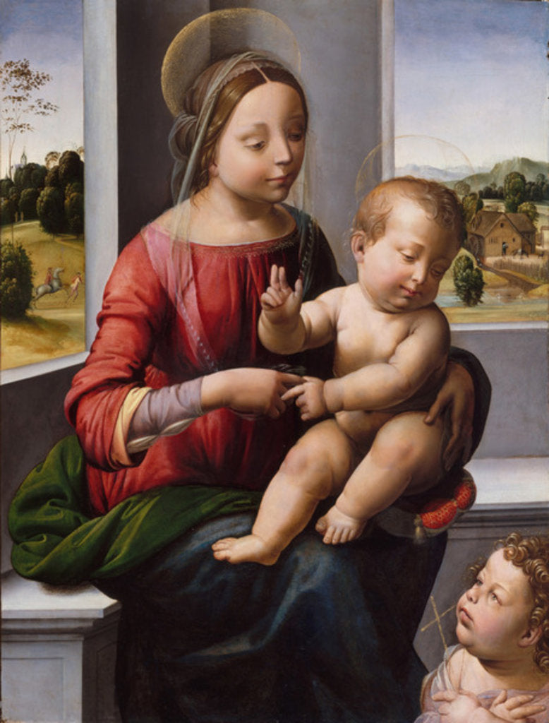 Detail of Madonna and Child with the Young Saint John the Baptist, c.1497 by Fra Bartolomeo