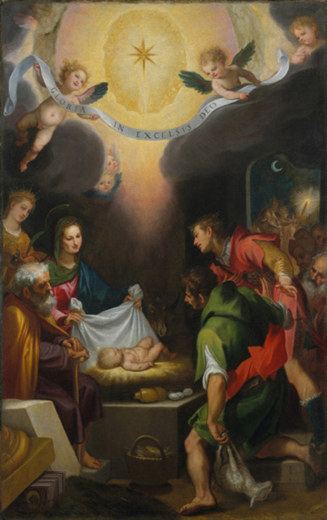 Detail of The Adoration of the Shepherds with Saint Catherine of Alexandria, 1599 by Ludovico Cardi Cigoli