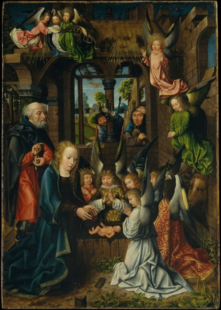 Detail of The Adoration of the Christ Child, c.1500 by Master of Frankfurt