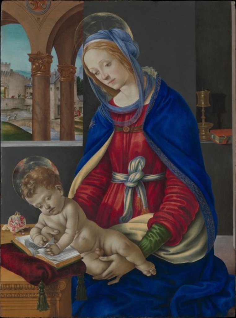 Detail of Madonna and Child, c.1483-4 by Filippino Lippi