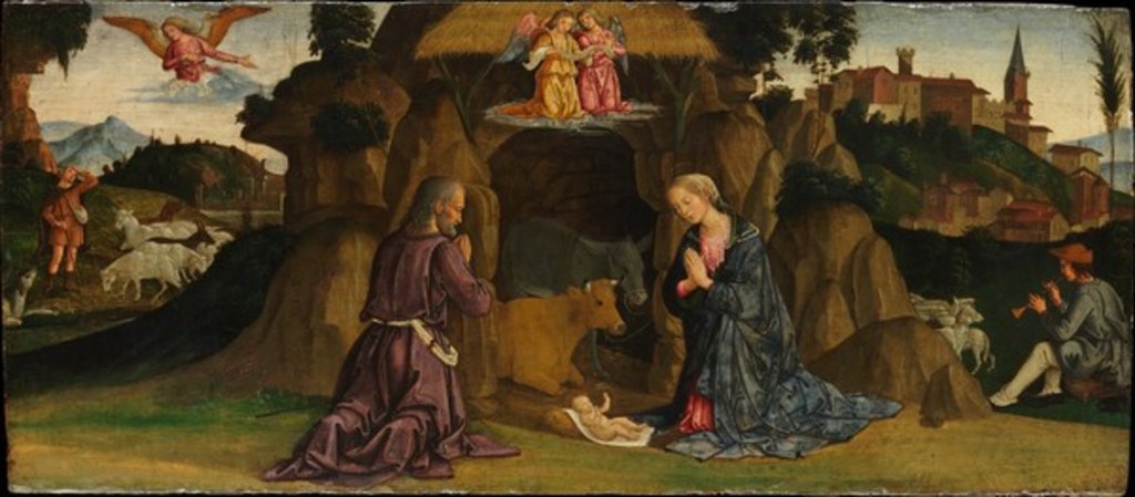Detail of The Nativity, 1480s by Antoniazzo Romano