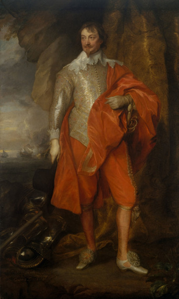 Detail of Robert Rich, Second Earl of Warwick, c.1632-35 by Anthony van Dyck