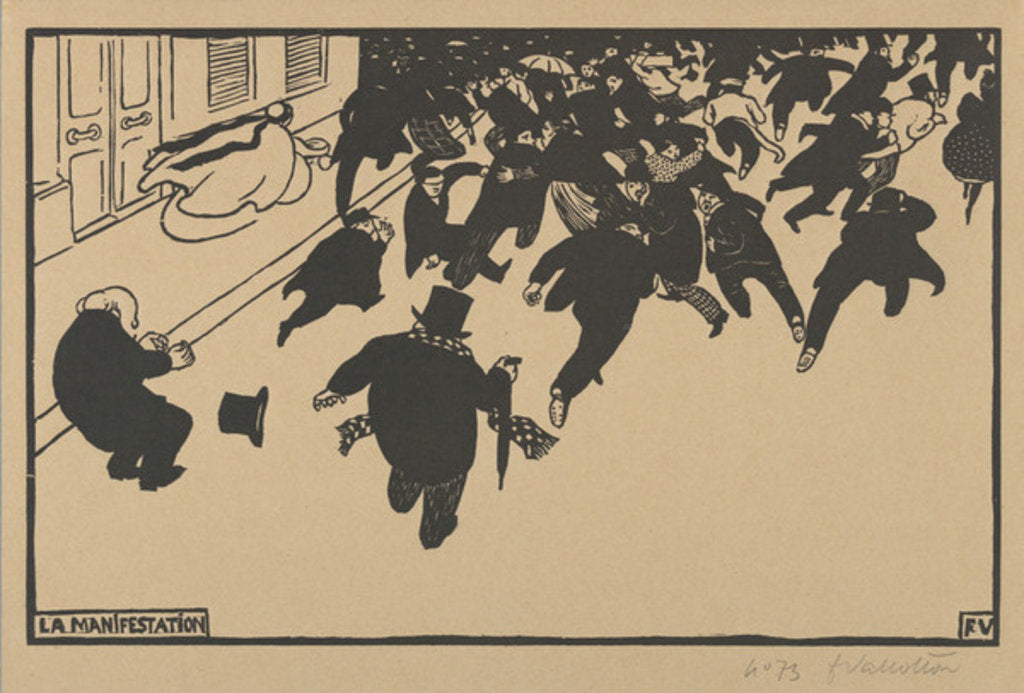 Detail of The Demonstration, 1893 by Felix Edouard Vallotton