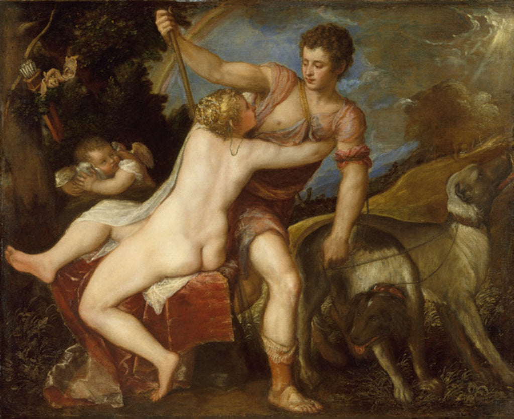 Detail of Venus and Adonis, c.1560 by Titian (c.1488-1576)