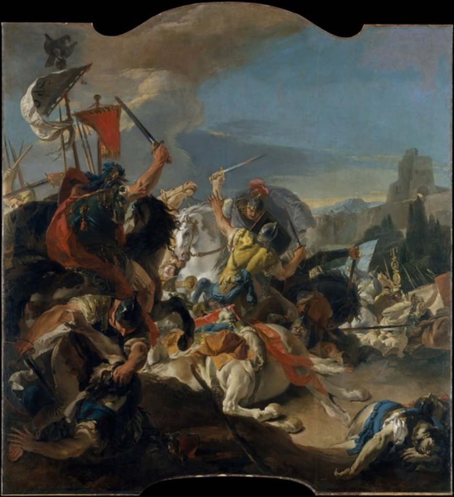 Detail of The Battle of Vercellae, 1725-29 by Giovanni Battista (1696-1770) Tiepolo