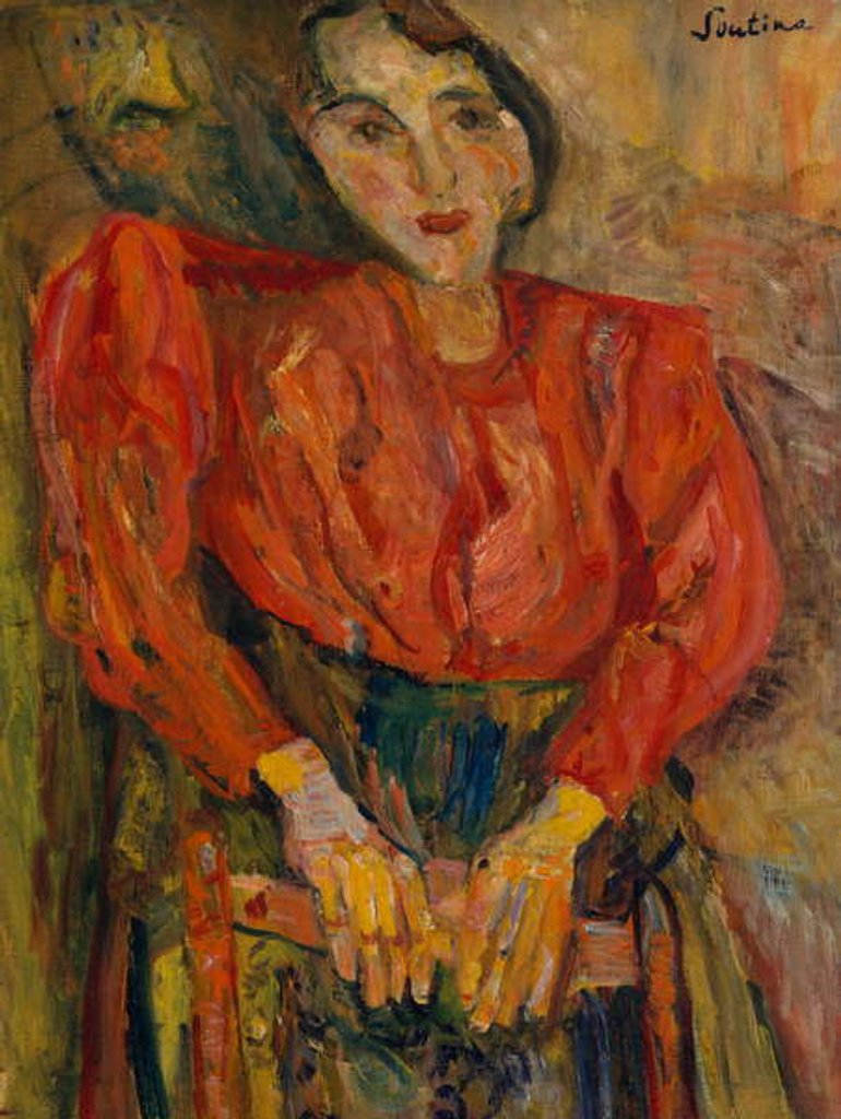 Detail of Woman in Red Blouse, c.1919 by Chaim Soutine