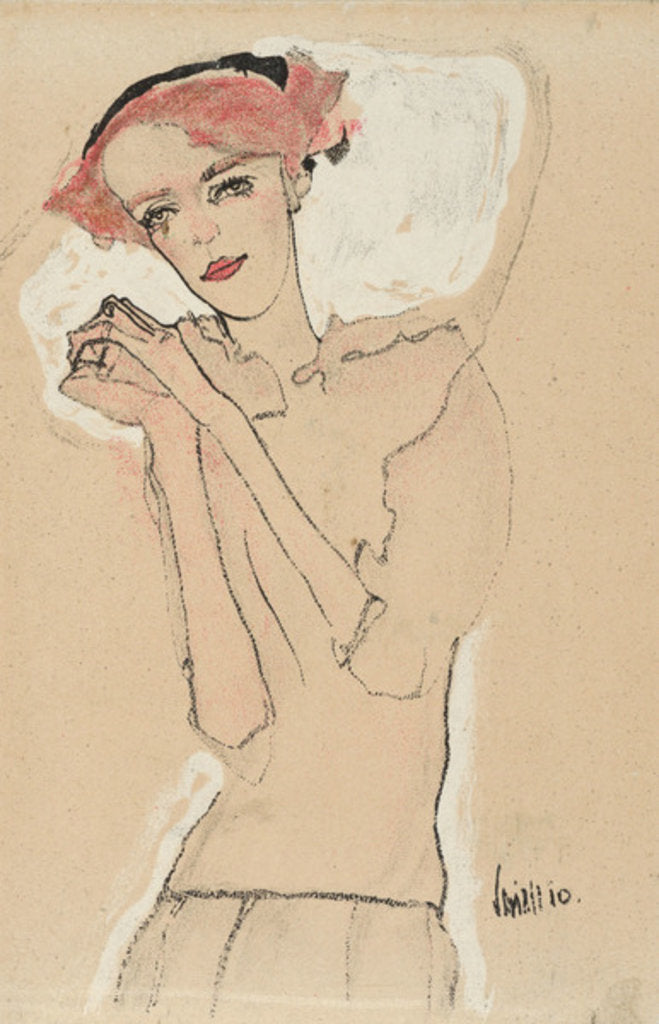 Detail of Portrait of a Woman, 1910 by Egon Schiele